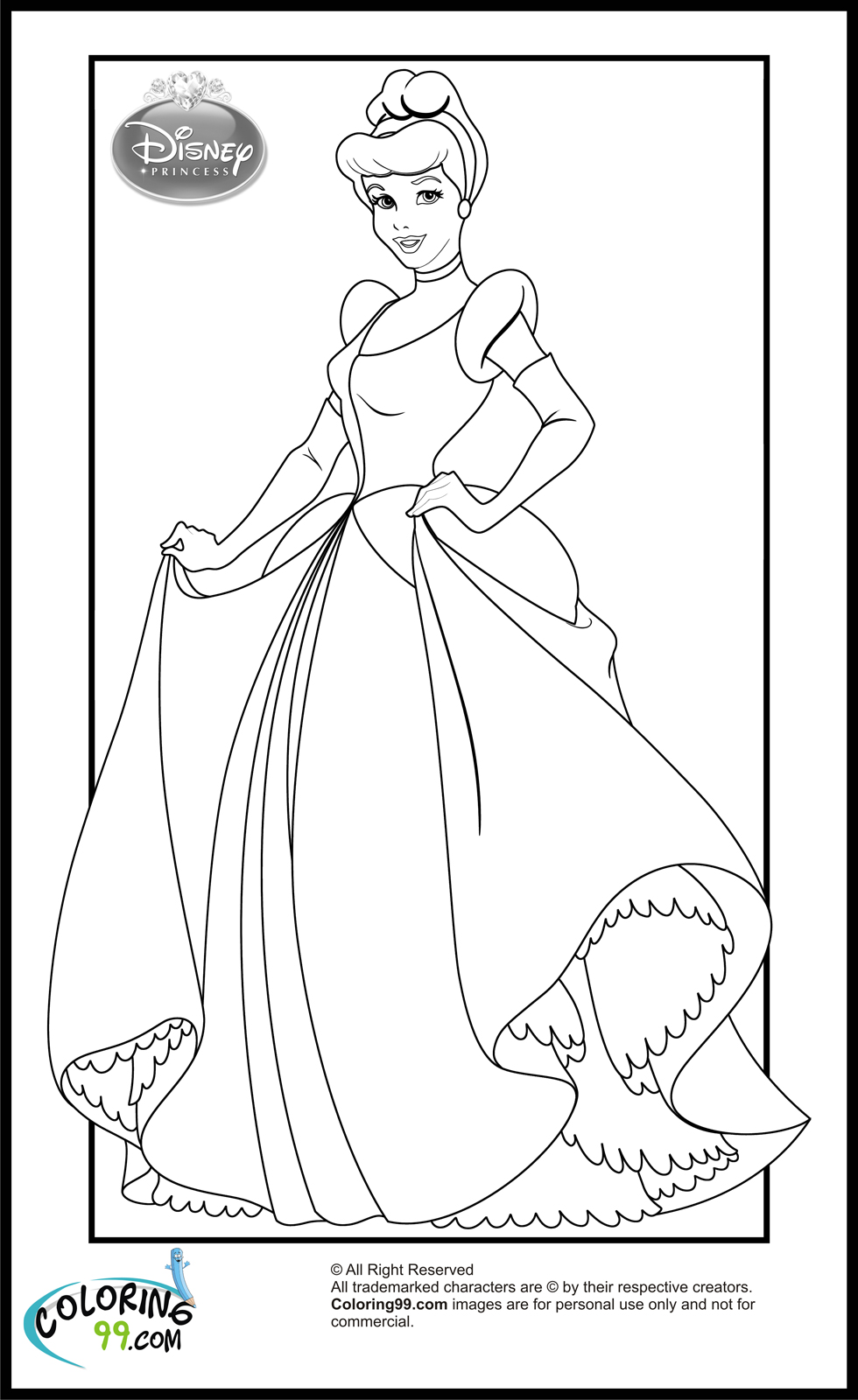 980x1600 Disney Princess Cinderella Coloring Pages Minister Coloring