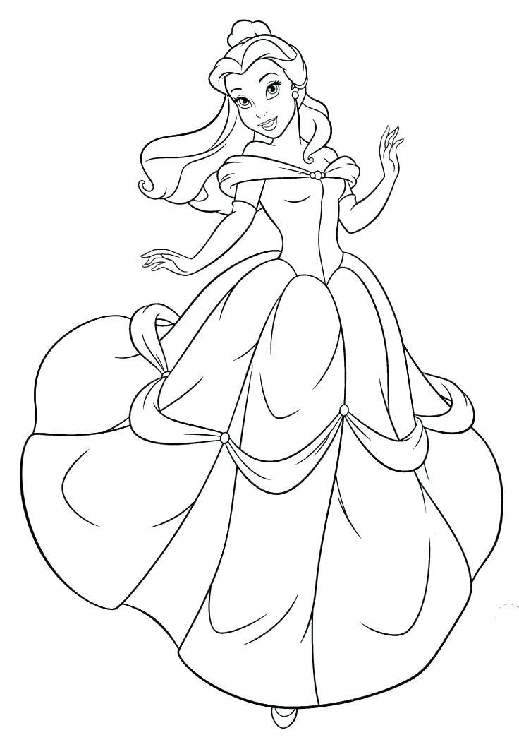 736x1058 Princess Belle Coloring Pages With Coloring Pages Belle Princess