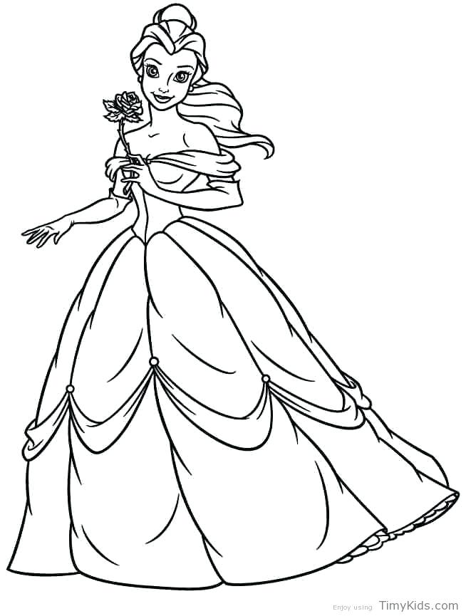 654x865 Princess Coloring Pages Belle