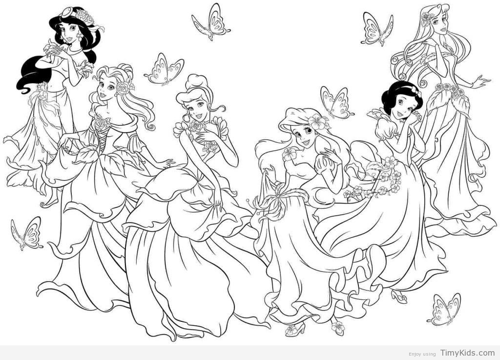 1024x736 Princess Coloring Pages For Girls Timykids