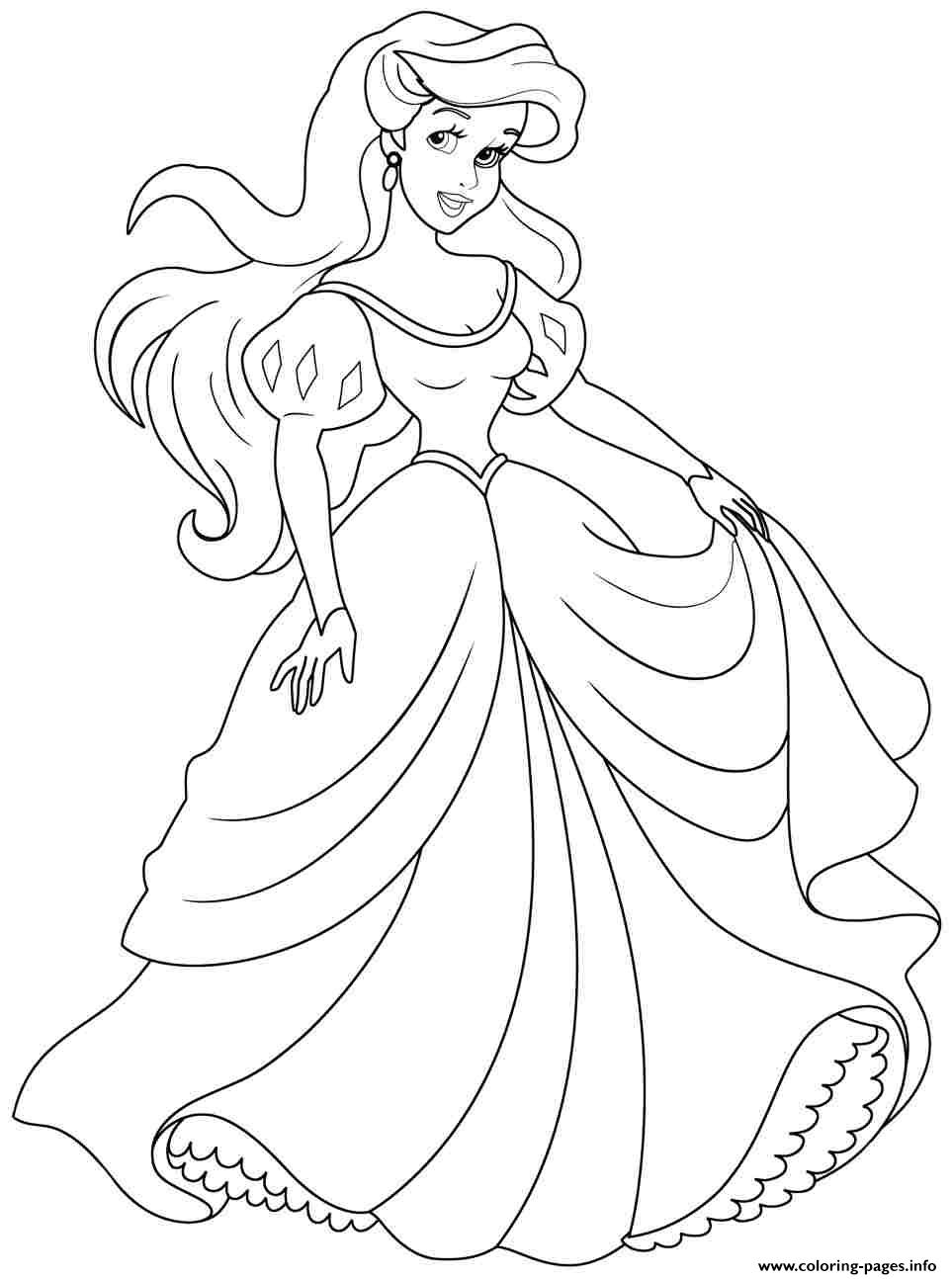 963x1294 Princess Ariel Human Coloring Pages Printable