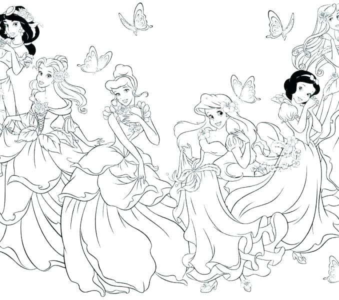 678x600 Princess Coloring Pages Online Princess Coloring Pages Online