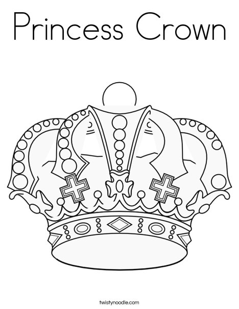 468x605 Princess Crown Coloring Page