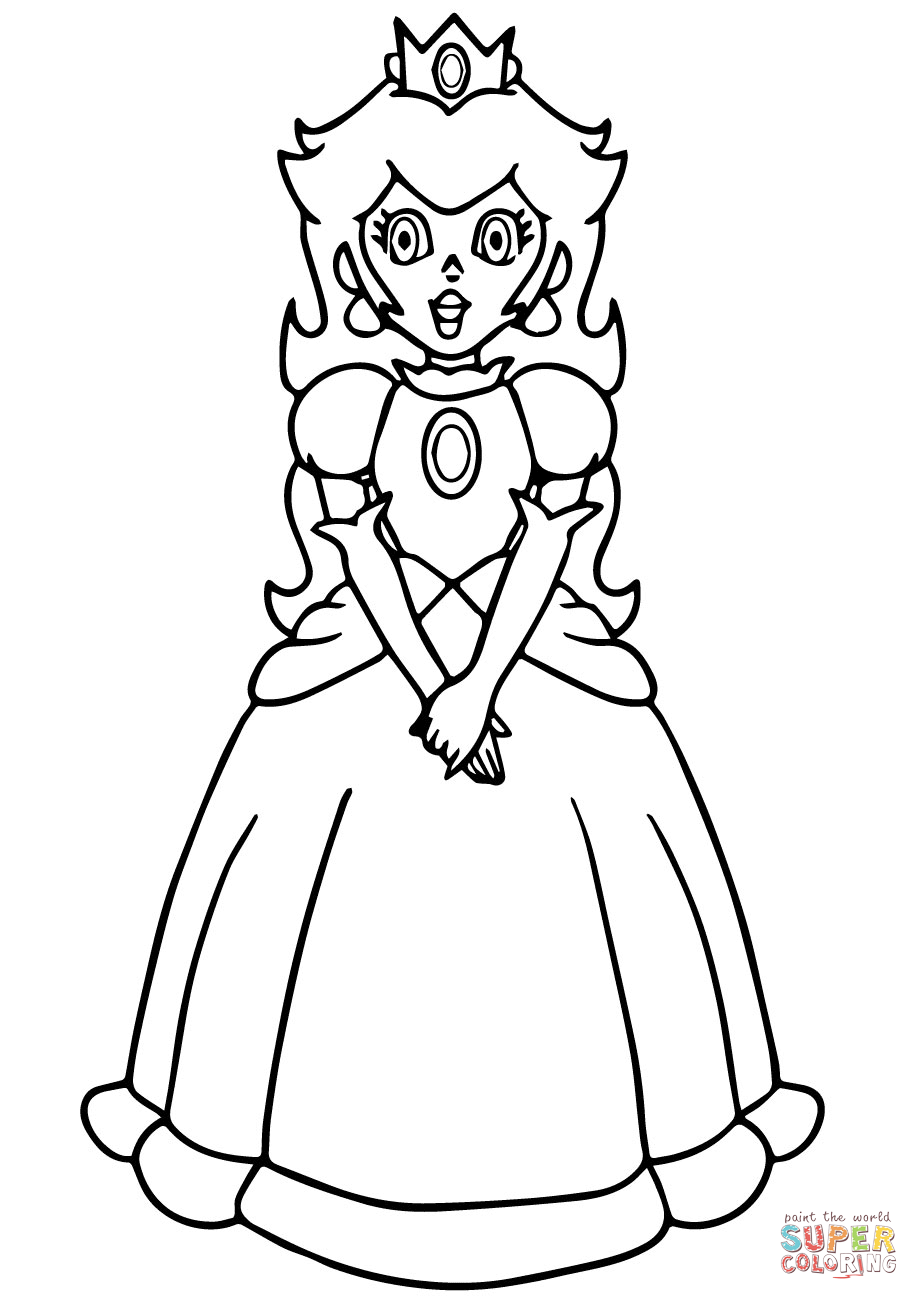 919x1300 Paper Princess Daisy Coloring Pages Download