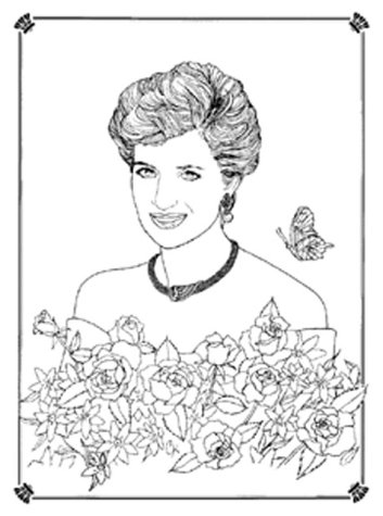 353x475 Diana The People's Princess A Royal Colouring Album Peggy Howe