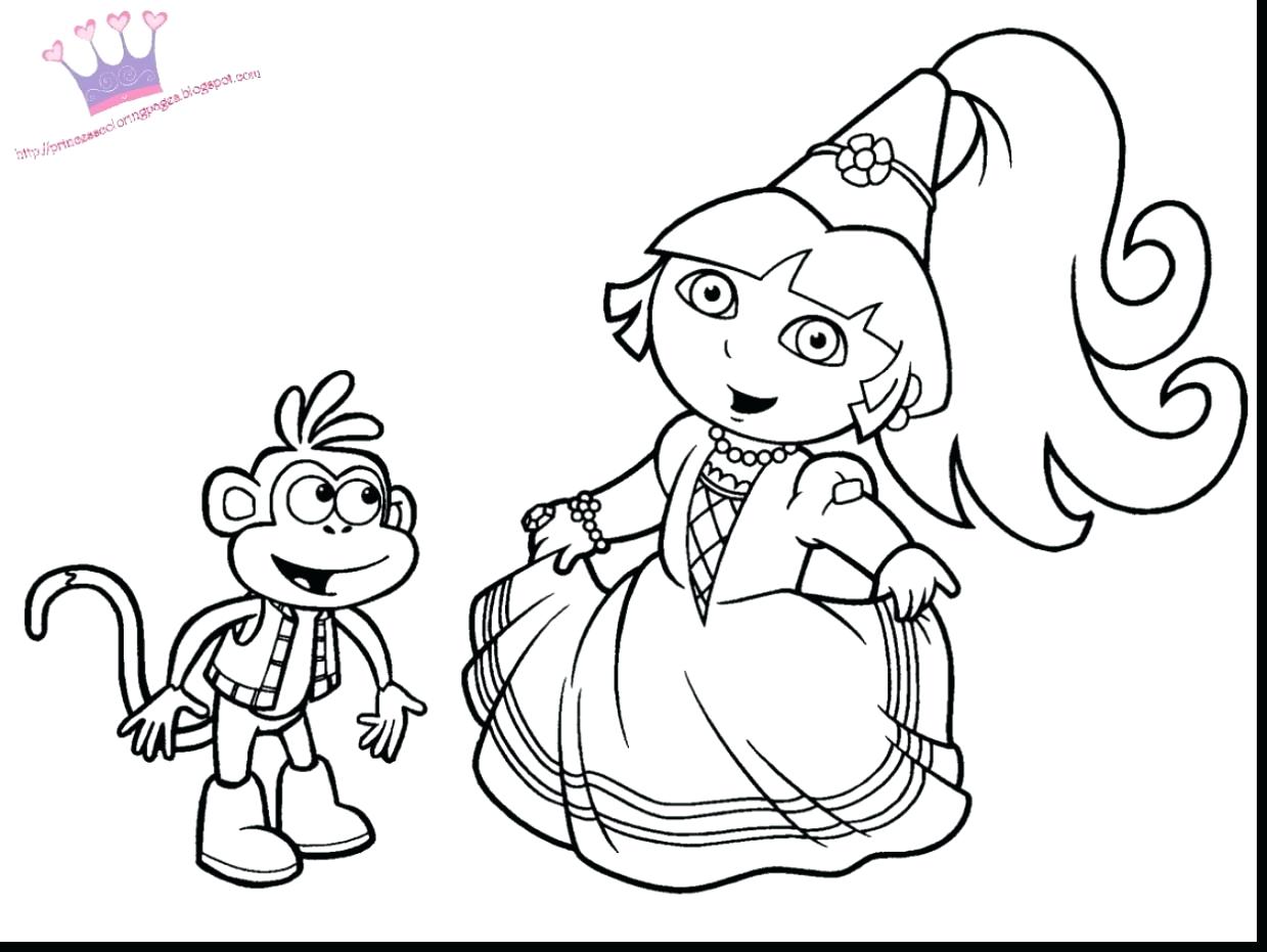 1239x931 Coloring Pages For Kids Pdf Funny Dora In Bunny Costume