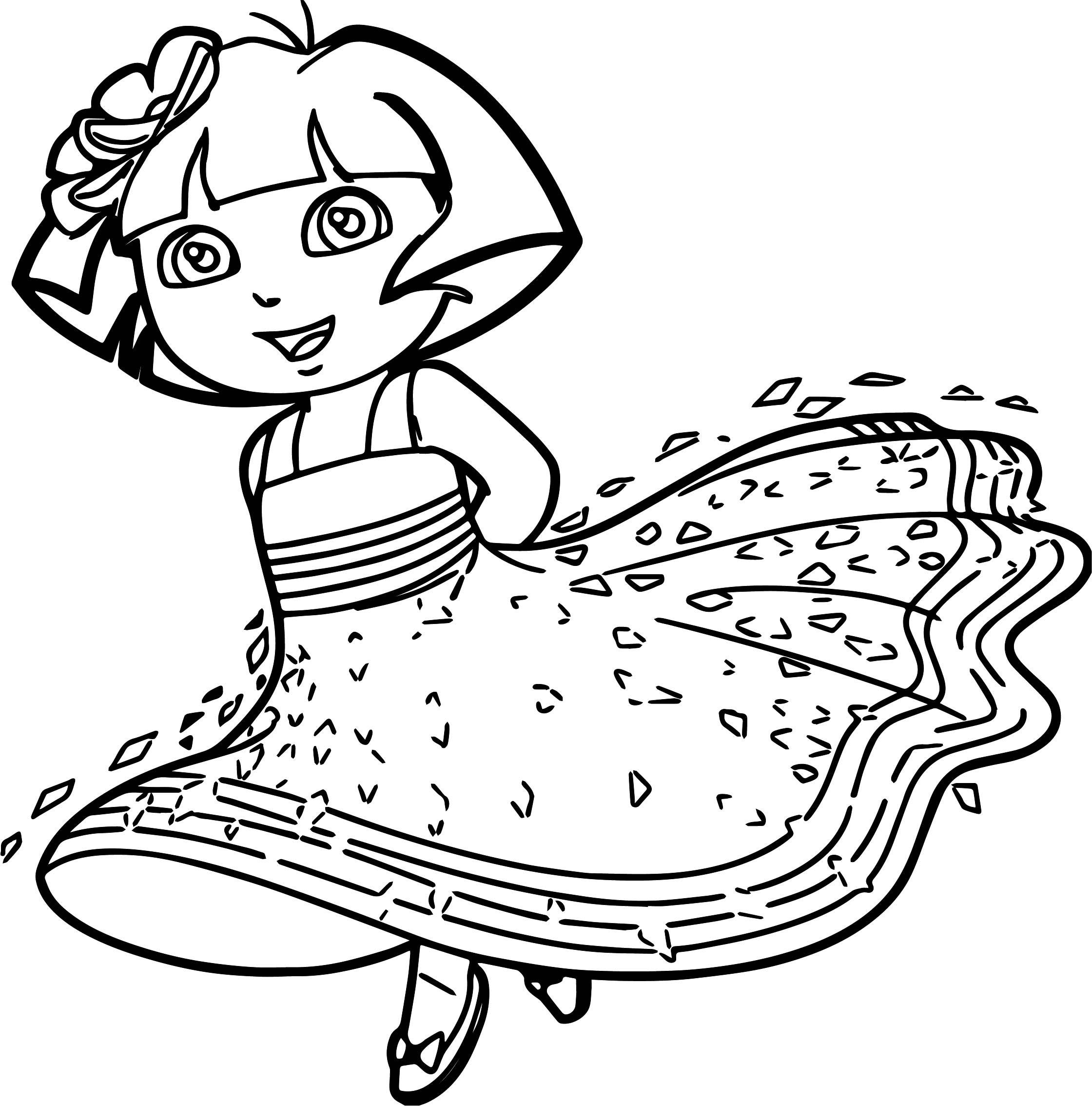 2240x2267 Unbelievable Dora Sea Girl Coloring Page Wecoloringpage Picture