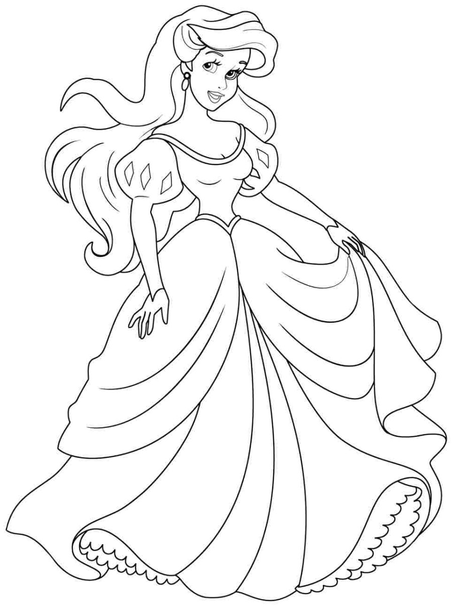 Princess Dress Coloring Pages