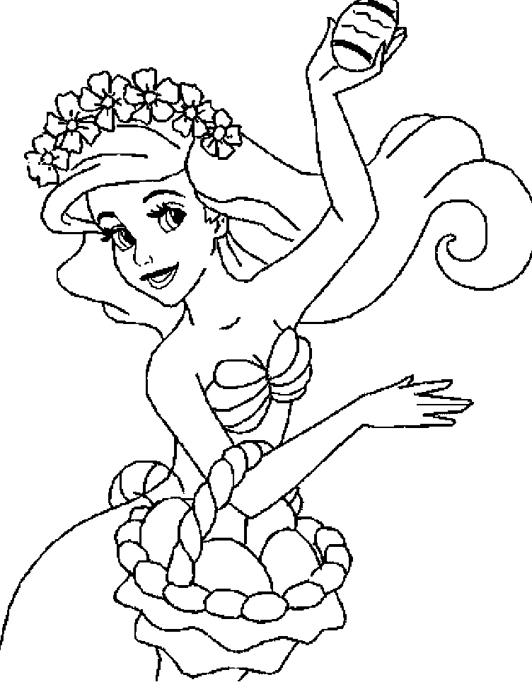752x988 Princess Ariel Happy Easter Coloring Pages Coloring Pages +