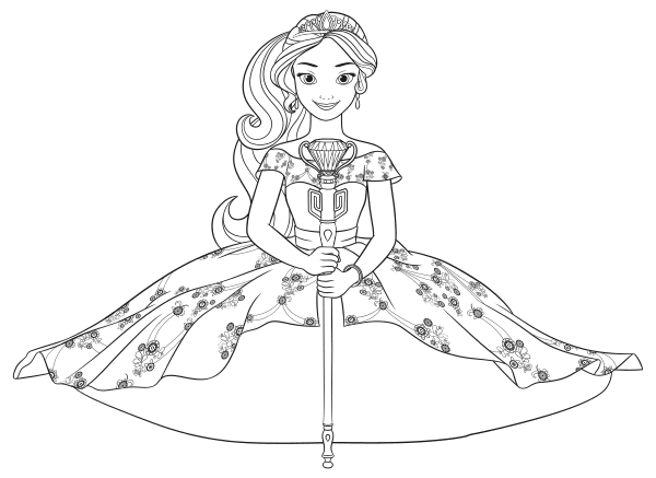 600x437 Elena Of Avalor Coloring Pages