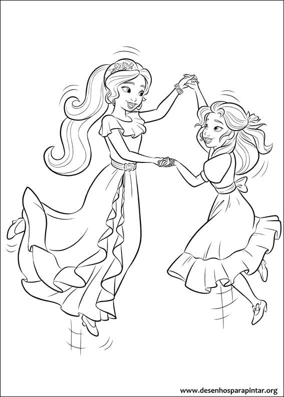 567x794 Siblings Coloring Pages Unique Princess Isabel And Elena Of Avalor