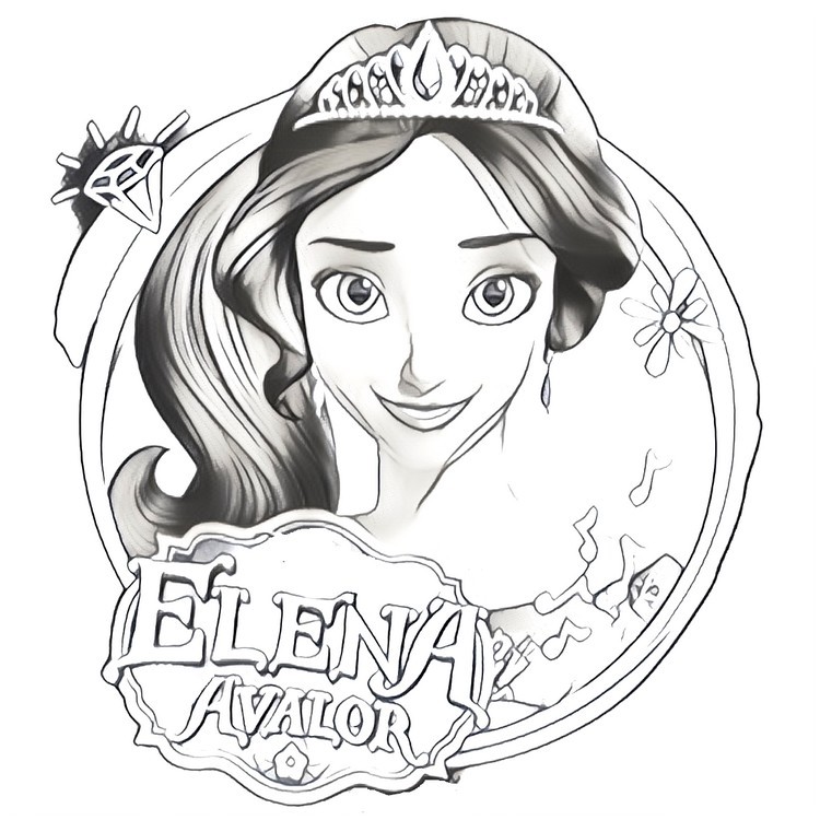 750x750 Coloring Pages Elena Of Avalor Drawing