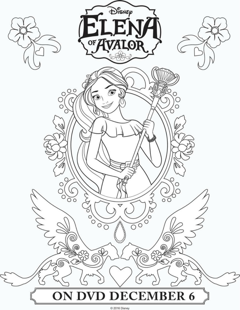 800x1033 Disney Elena Of Avalor Printable Coloring Page Disney