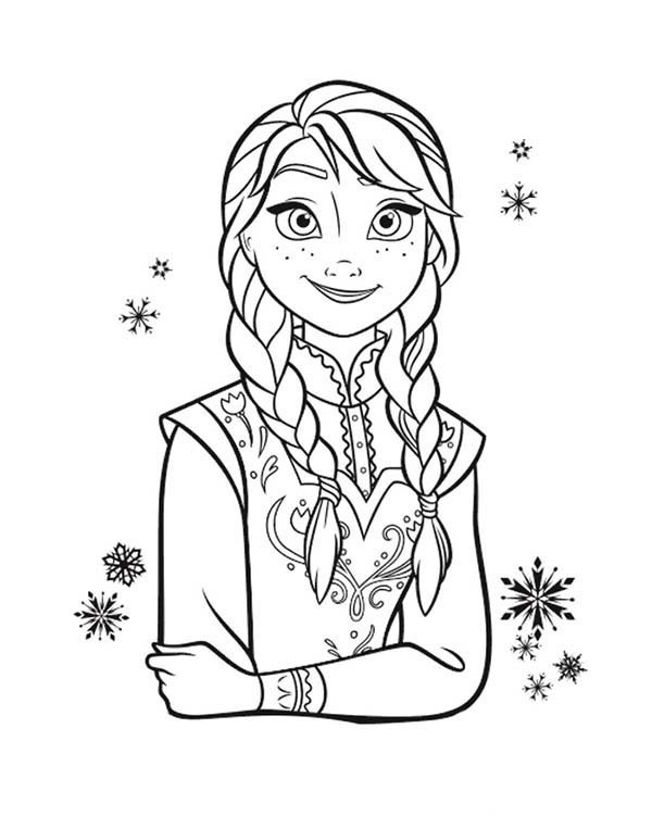 600x763 Princess Anna Frozen Coloring Pages