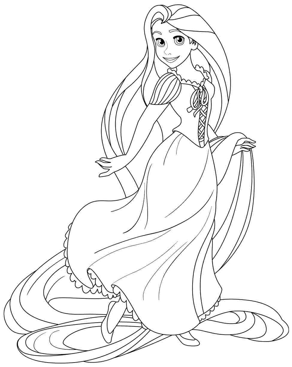 975x1225 Princess Rapunzel Coloring Pages Face Free Coloring Sheets