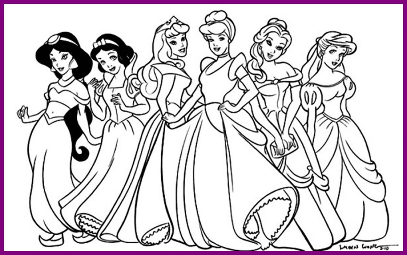 1300x813 Best Princess Coloring Pages Bookmontenegro Me For Disney Face