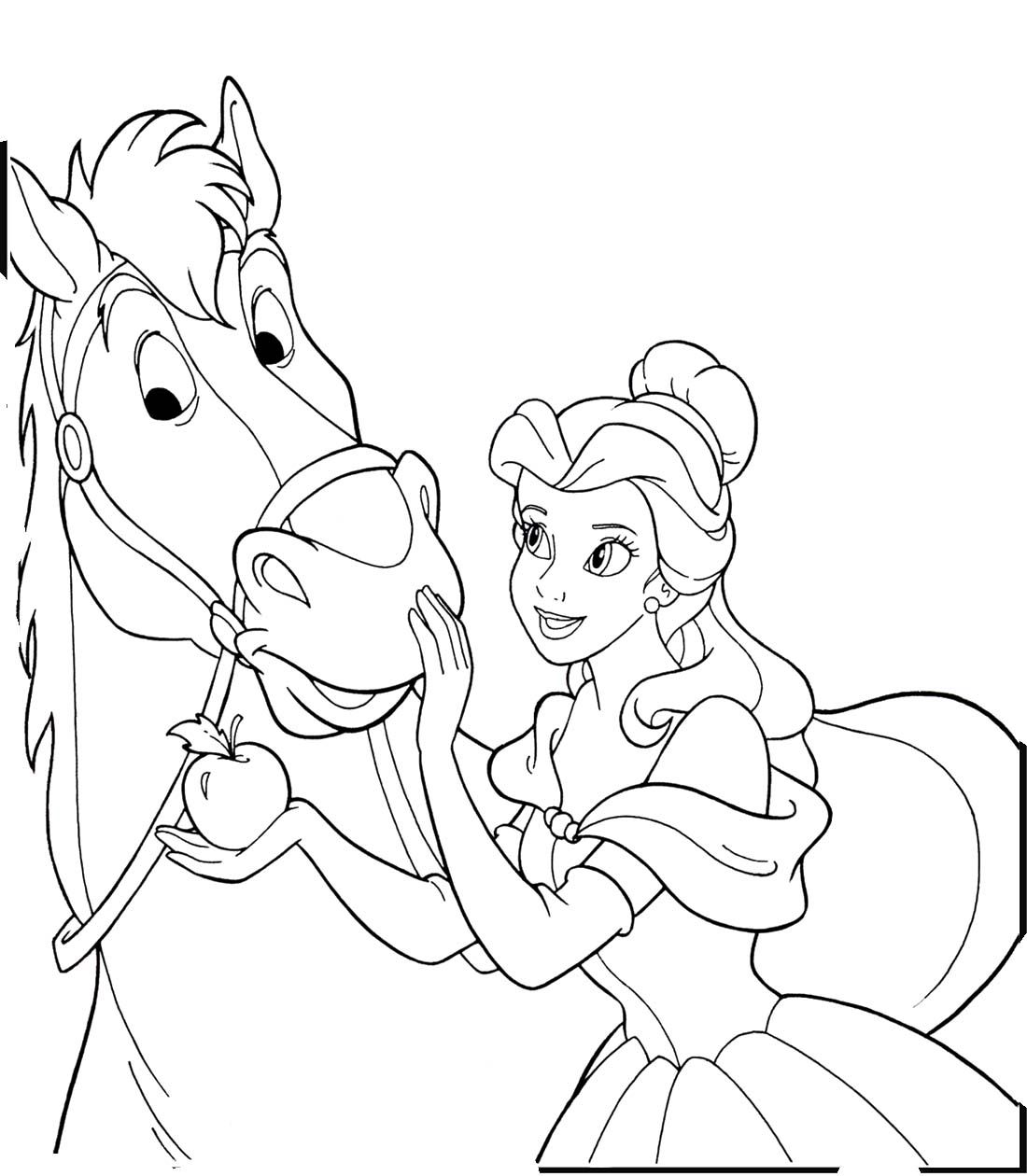 1100x1260 Princess Horse Coloring Pages In Princess And Horse Coloring Pages