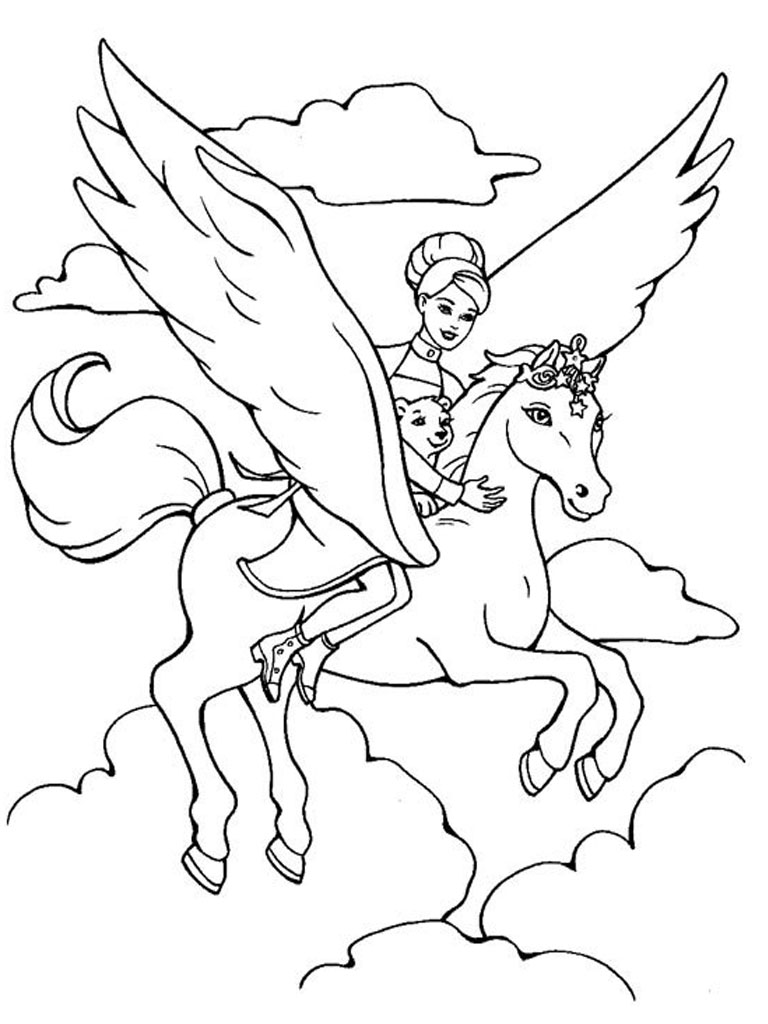 768x1024 Barbie Horse Coloring Pagesfree Coloring Pages For Kids Free