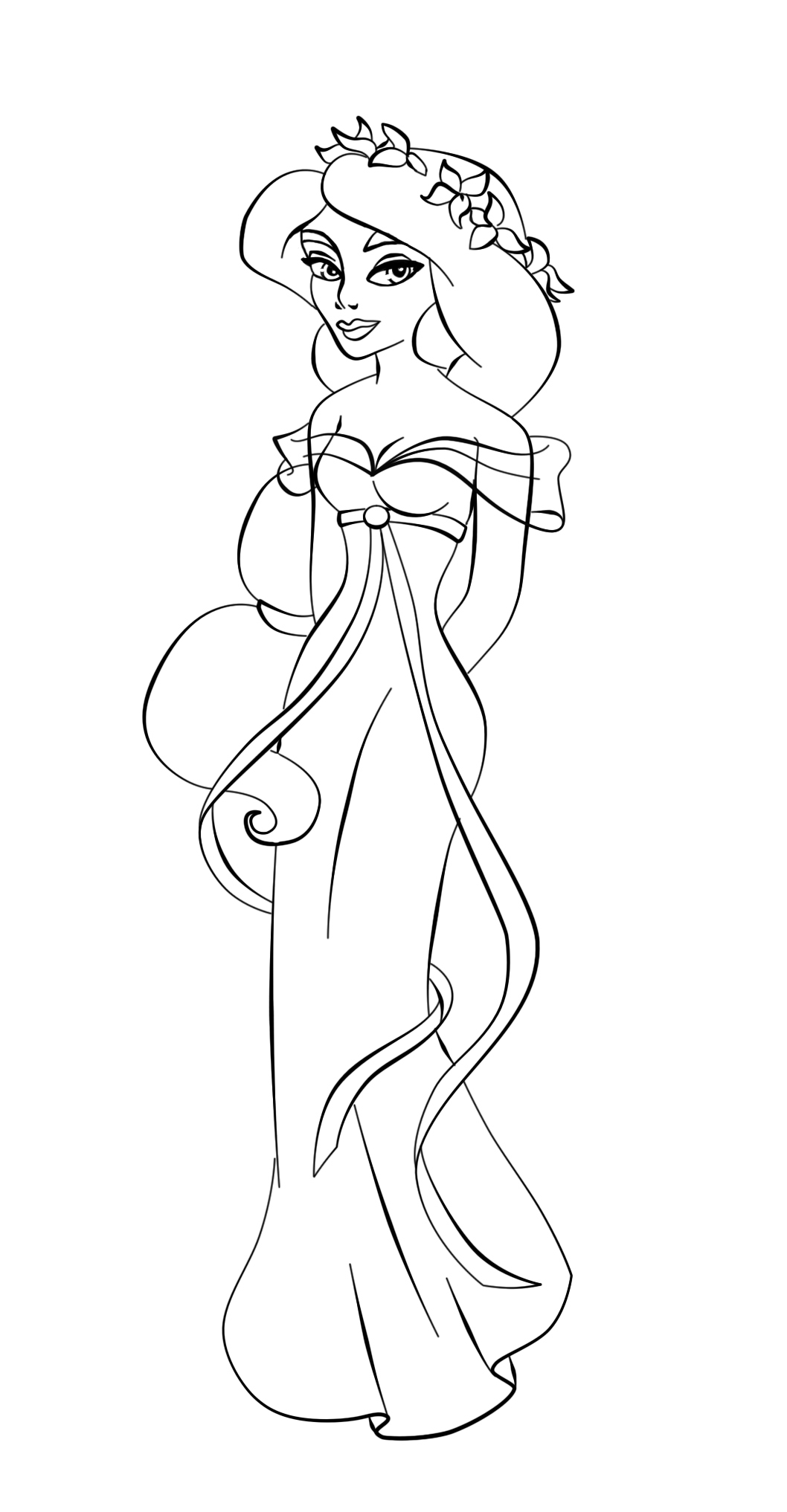 1058x2034 Fresh Disney Princess Coloring Pages Jasmine Collection