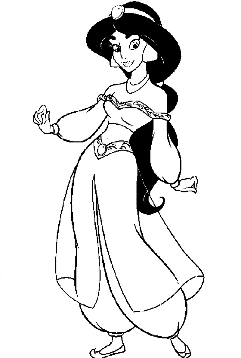 801x1189 Disney Princess Jasmine Coloring Pages