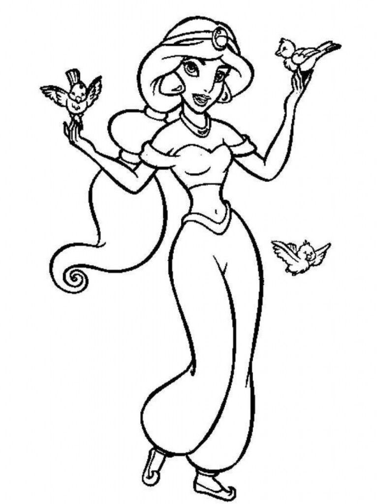 766x1024 Free Printable Jasmine Coloring Pages For Kids Jasmine