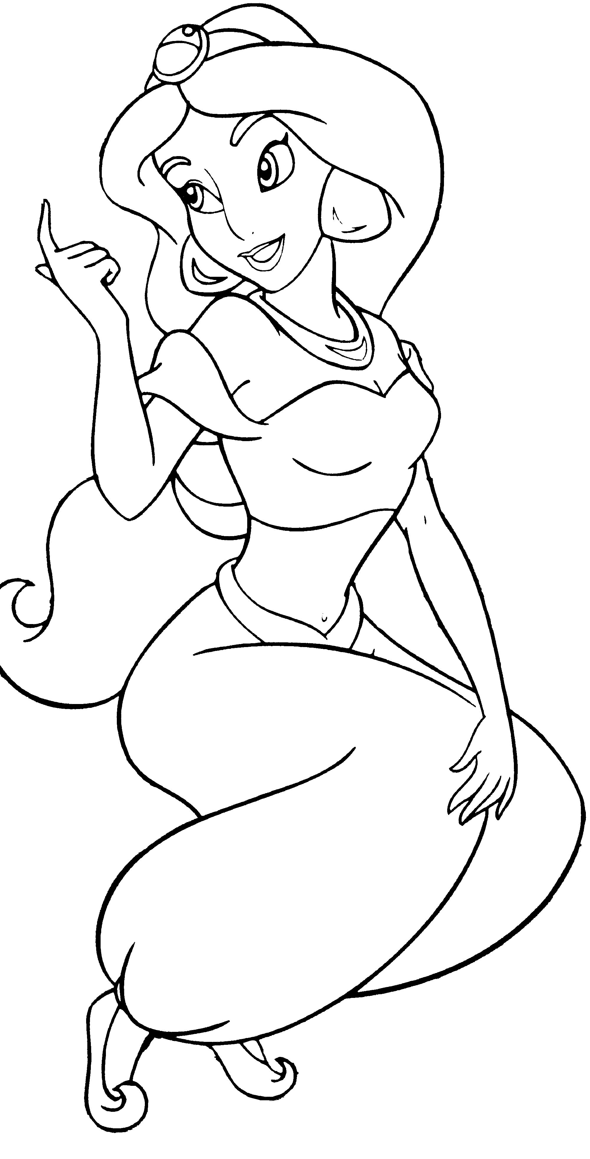 2000x3928 Coloring Pages Of Princess Jasmine Coloring Pages
