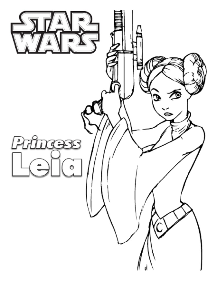 750x970 Princess Leia Coloring Pages Free