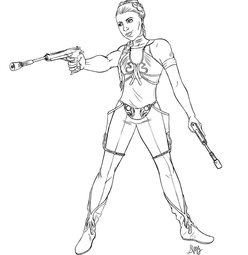 Princess Leia Coloring Pages Printable