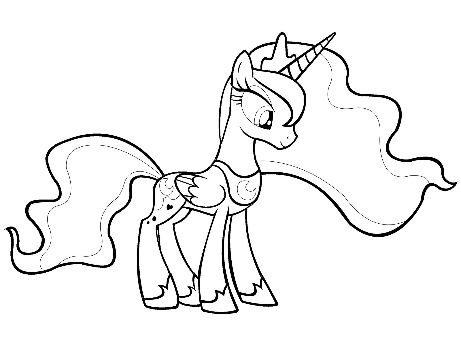 1600x1204 My Little Pony Coloring Pages Princess Celestia New Princess