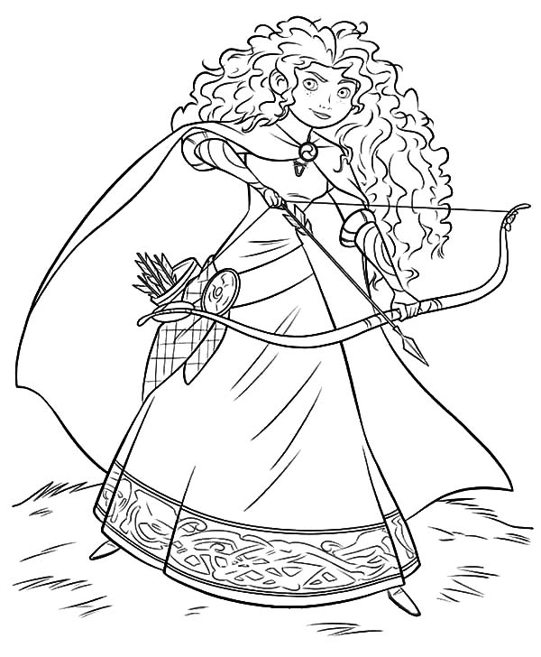 600x728 Disney Beautiful Princess Merida Coloring Pages Color Luna