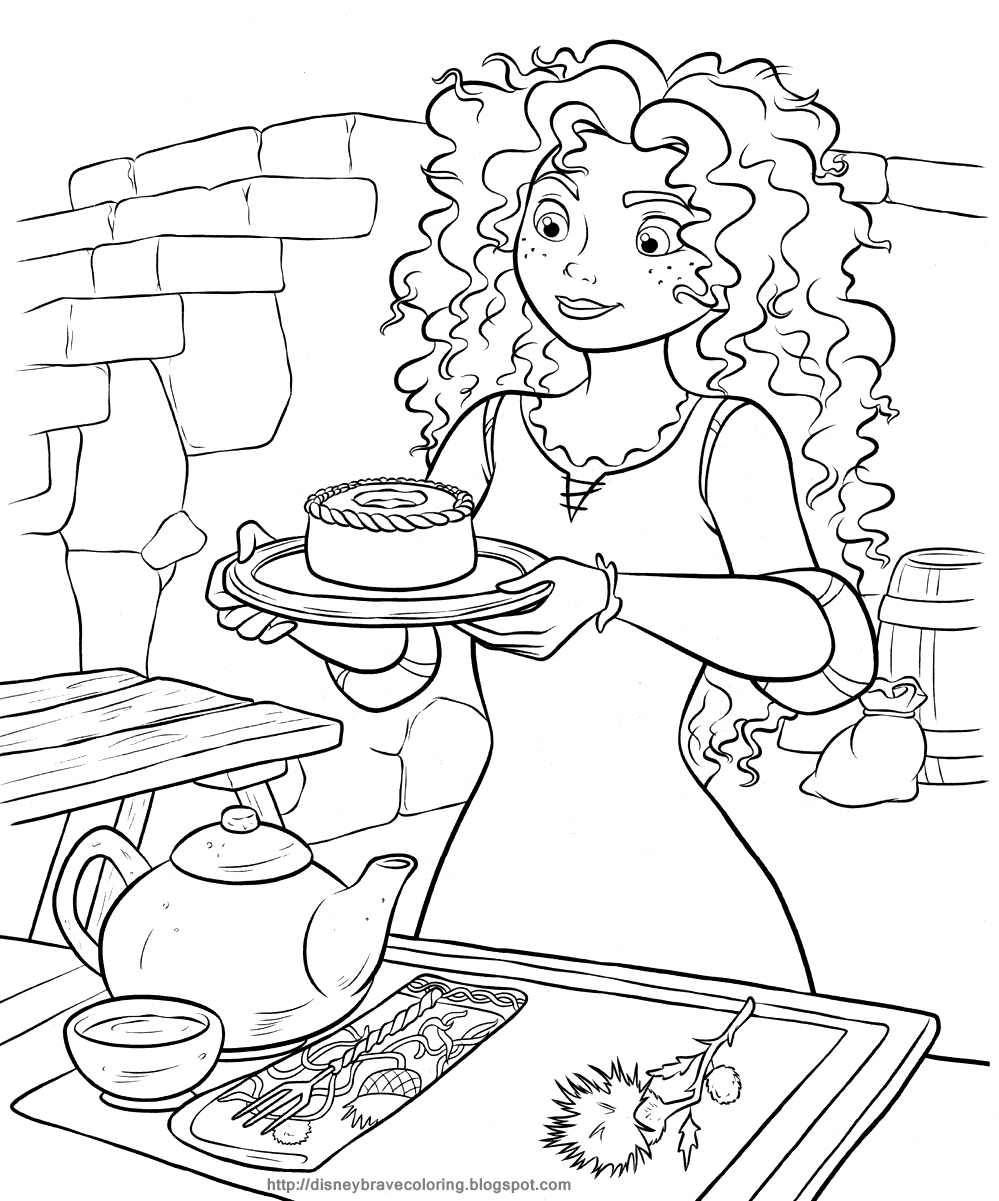 999x1201 Brave Merida Coloring Pages