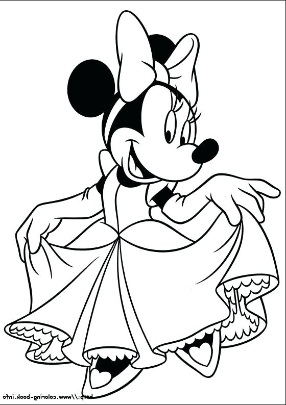 Princess Minnie Mouse Coloring Pages