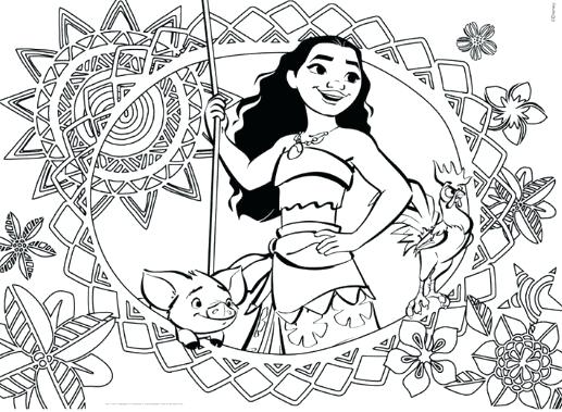 517x379 Moana Coloring Pages Disney Together With 154