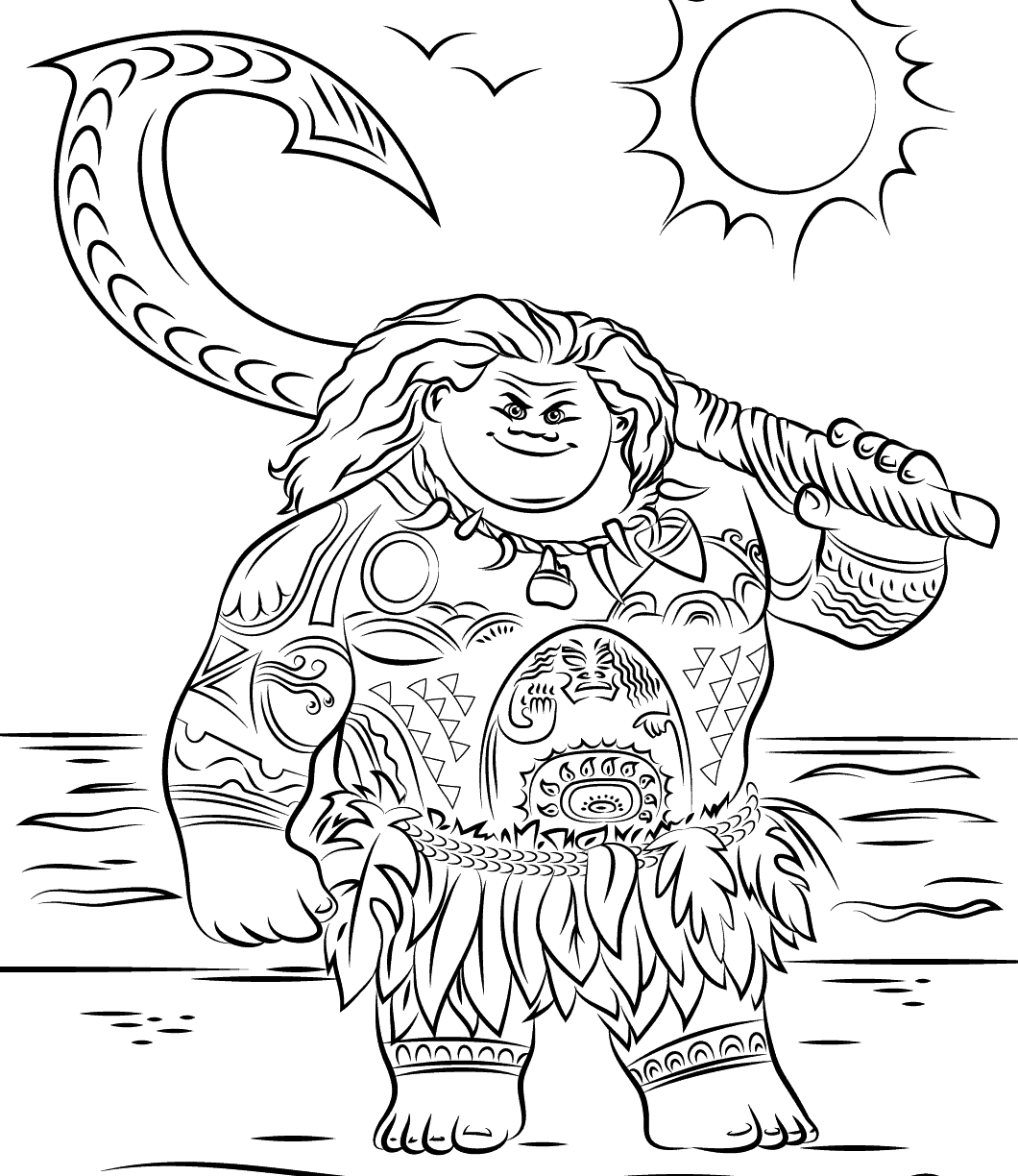 1060x1224 Print Moana Waialiki Disney Coloring Pages Free Printable Cartoons