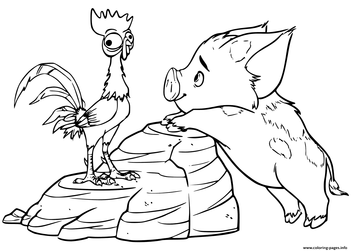1436x1024 Pua Pet Pig Moana Coloring Pages Printable
