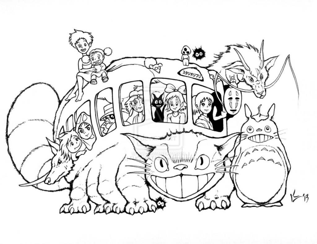 1024x791 Studio Ghibli Coloring Pages