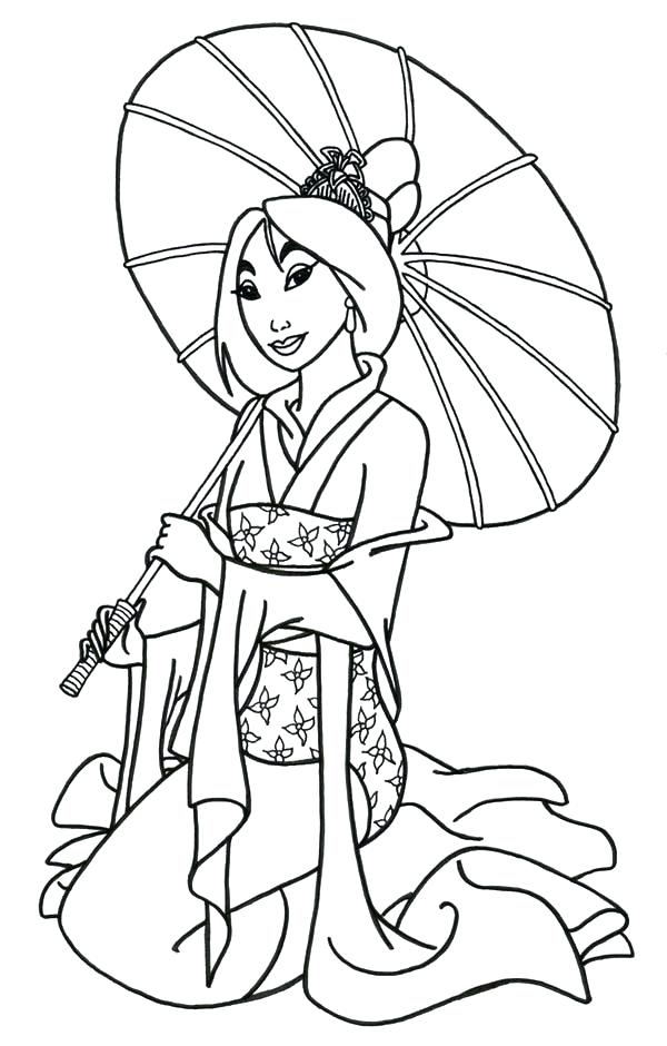 Princess Mulan Coloring Pages