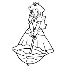 Princess Peach Coloring Pages