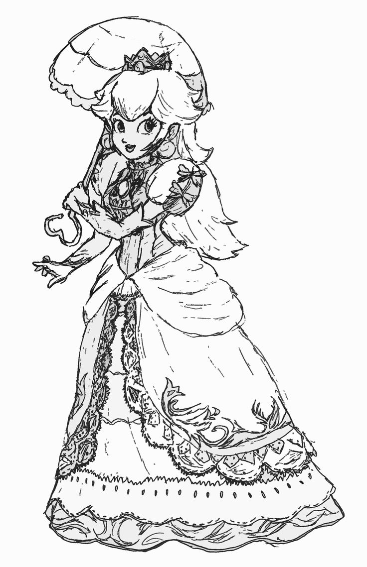 Princess Peach Daisy And Rosalina Coloring Pages