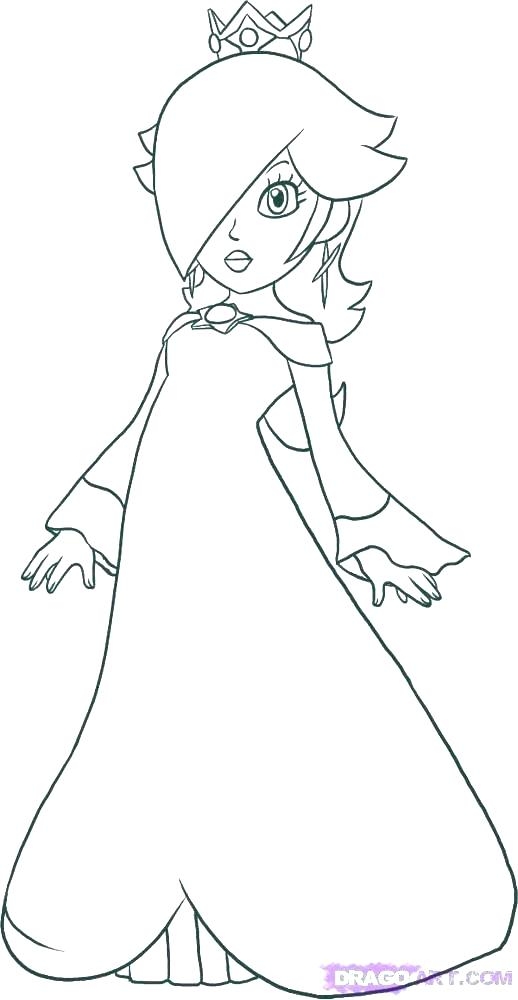 518x1000 Princess Peach Daisy And Rosalina Coloring Pages