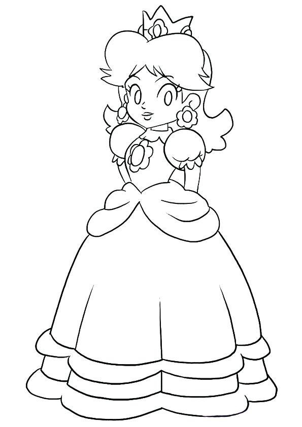 595x842 Princess Peach Daisy Rosalina Coloring Pages Rosalina Coloring