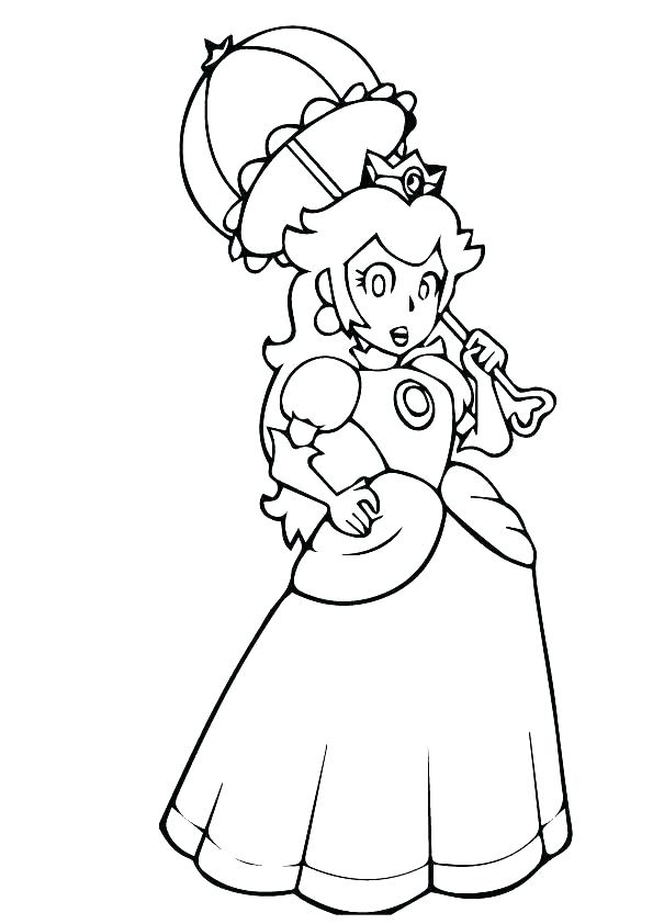 595x842 Rosalina Coloring Pages Super Peach Daisy Rosalina Coloring Pages