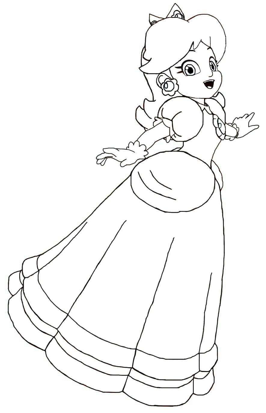 885x1371 Rosalina Mario Coloring Pages