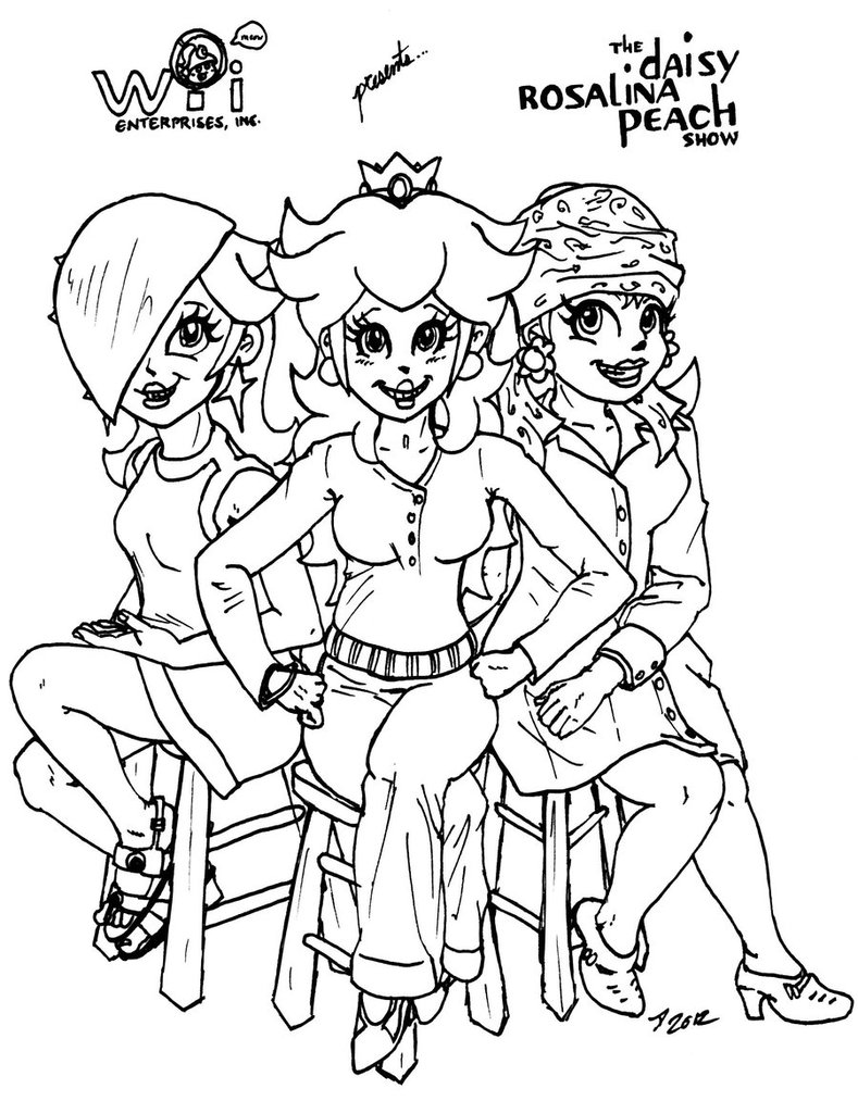 789x1013 Famous Daisy And Peach Coloring Pages Ornament