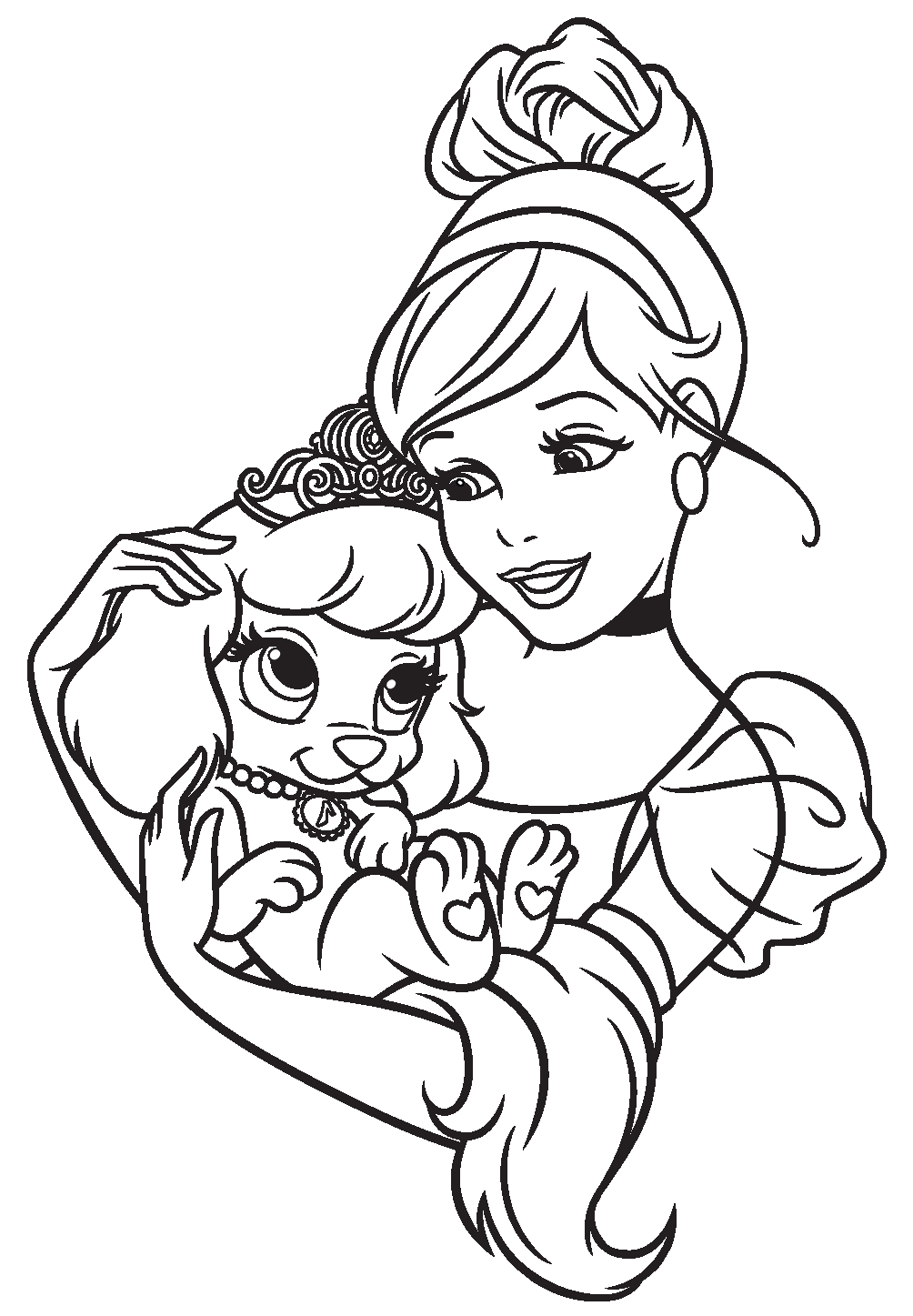 Princess Pets Coloring Pages
