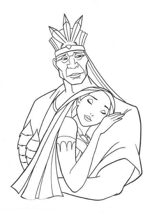 526x745 Happy Princess Pocahontas Coloring Pages
