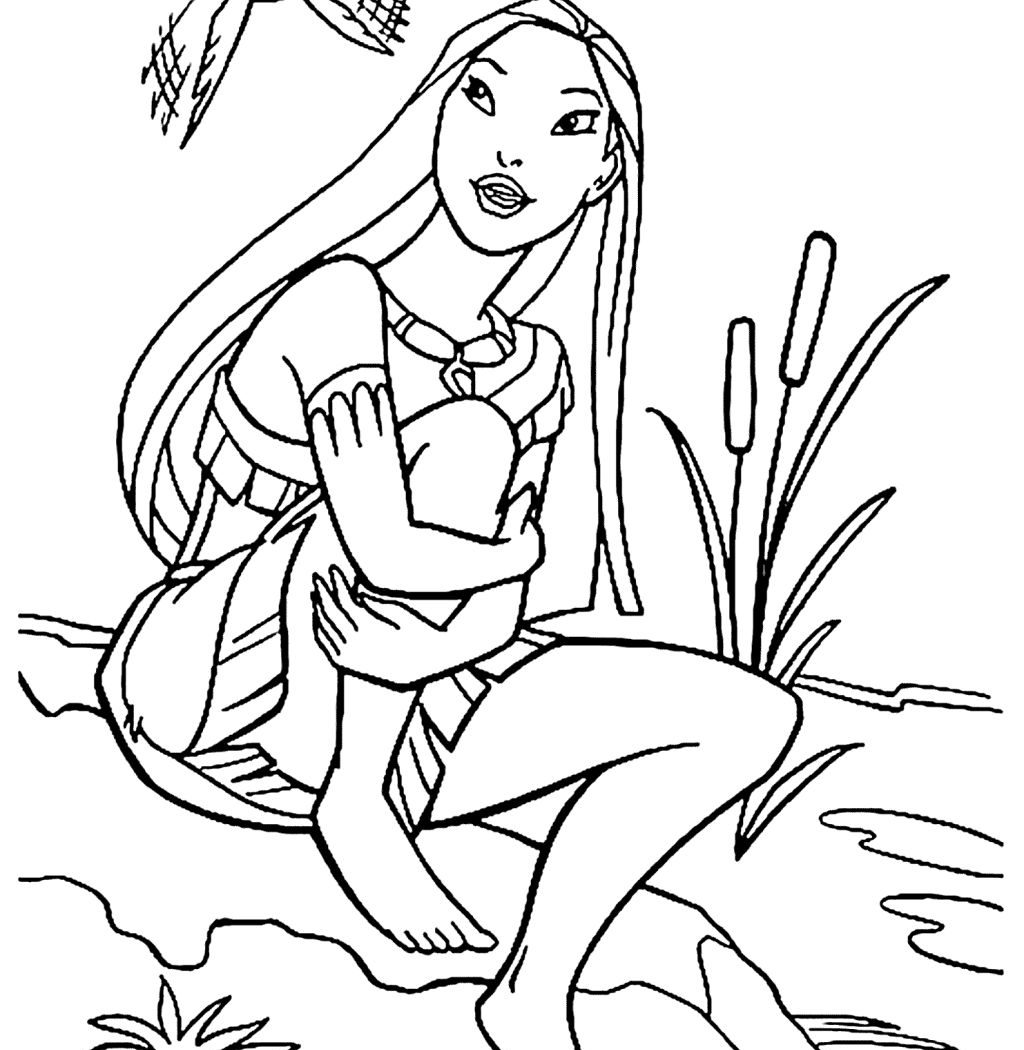 1024x1050 Magnificent Disney Princess Pocahontas Coloring Pages For Kids Pdf