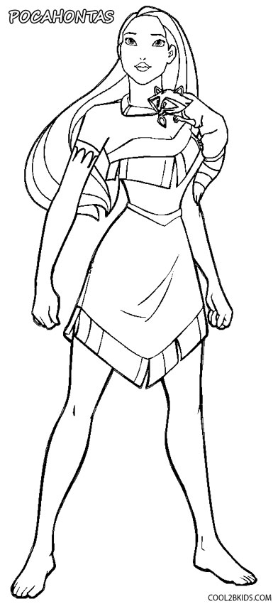 392x850 Printable Pocahontas Coloring Pages For Kids Cool2bkids