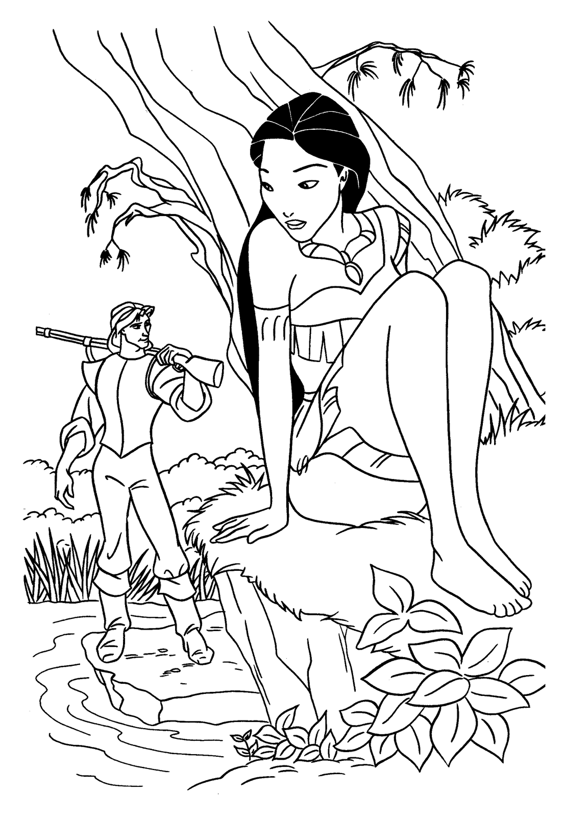 1107x1600 Disney princess coloring pages Disney Princess Pocahontas