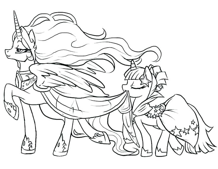 736x572 Princess And Pony Coloring Pages